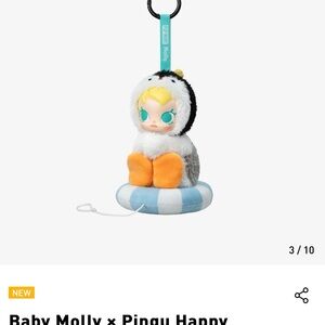 Baby Molly x Pingu Happy Fishing Series-Vinyl Plush Pendant